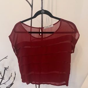 Chloe K. Top in Maroon